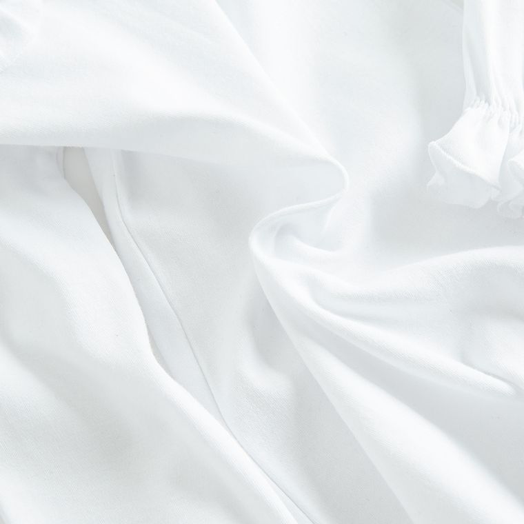 Bluzka dziewczęca z długim rękawem, biała, Nicol