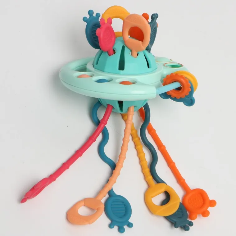 Bocioland, UFO, gryzak, grzechotka, przeciąganiec, zabawka sensoryczna