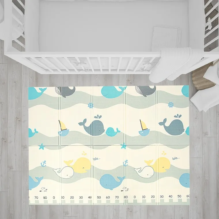 Bocioland, Wodne miasto, składana mata piankowa, szara, 150-180 cm