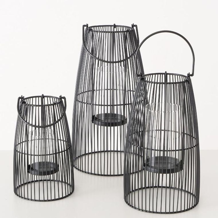 Boltze Home, Cinta, zestaw metalowych lampionów, 25 - 40 cm