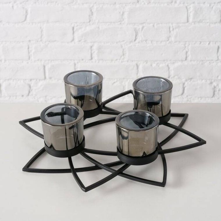 Boltze Home, Elenyi, metalowy stroik, świecznik, 8 cm