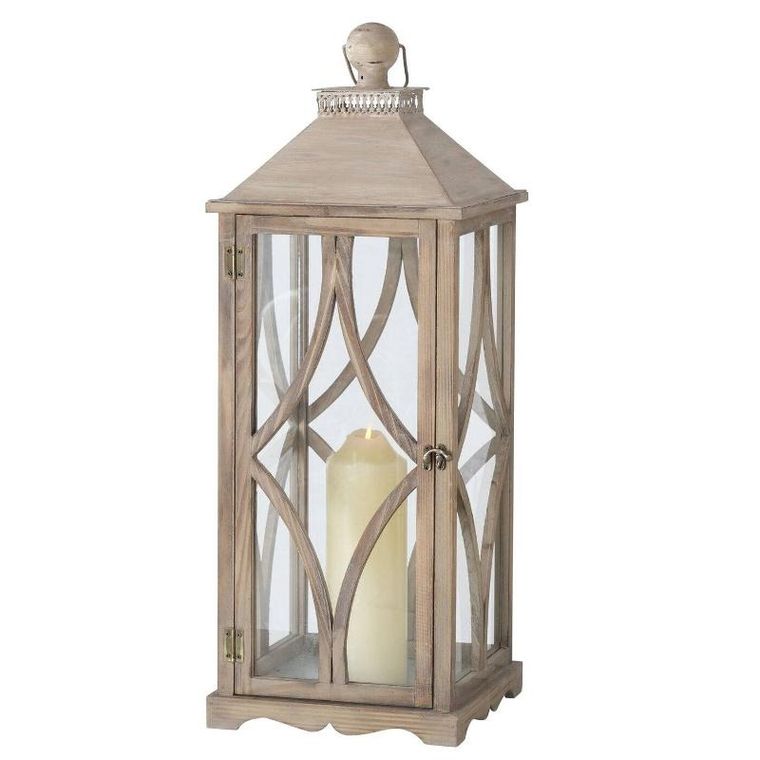 Boltze Home, lampiony drewniane Karol, duże, 2 szt.