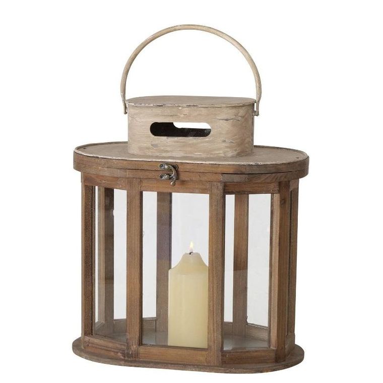 Boltze Home, lampiony drewniane Luarie, 2 szt.