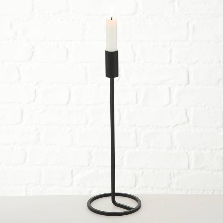 Boltze Home, metalowe świeczniki Fio, 3 szt., czarne