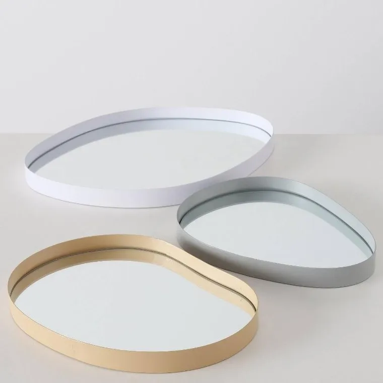 Boltze Home, taca dekoracyjna, Wolka, lustrzana tafla, 3 szt.