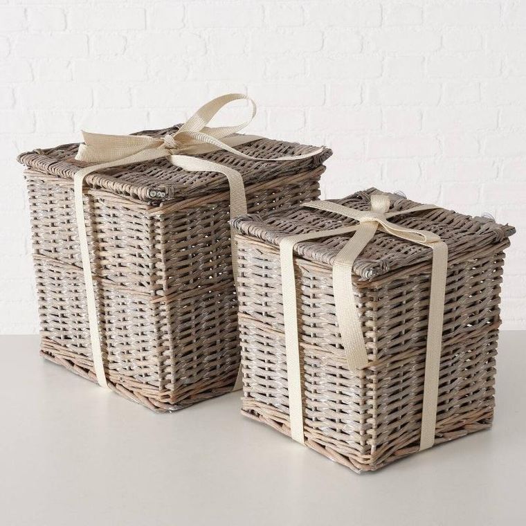 Boltze Home, Tango, kosze wiklinowe zamykane, 3 szt.