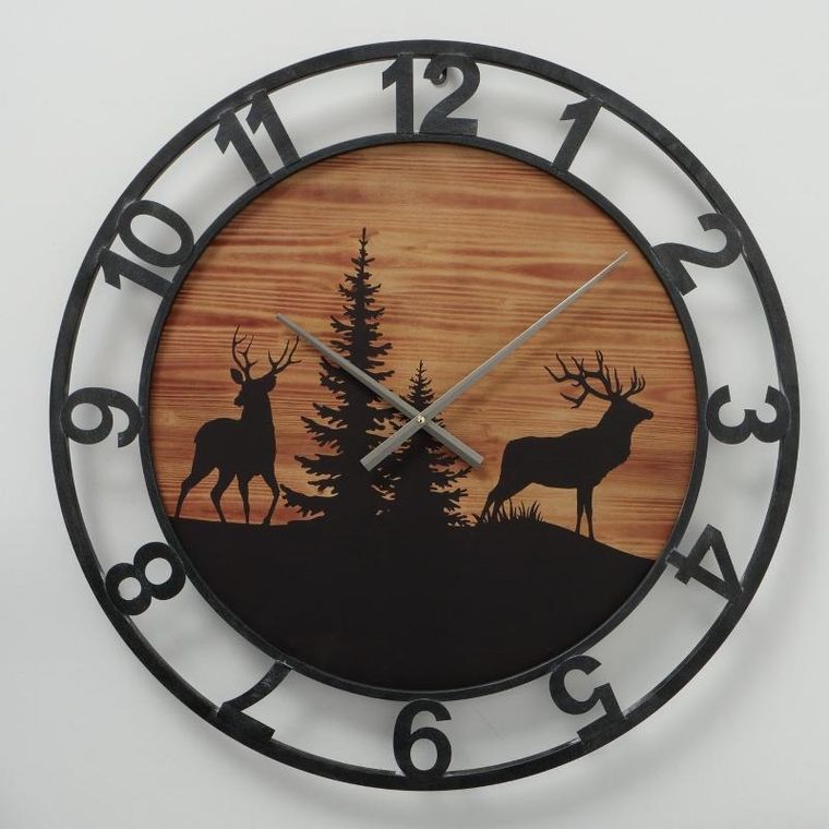 Boltze Home, zegar ścienny z zimowym motywem, Ludwig, ø 70 cm