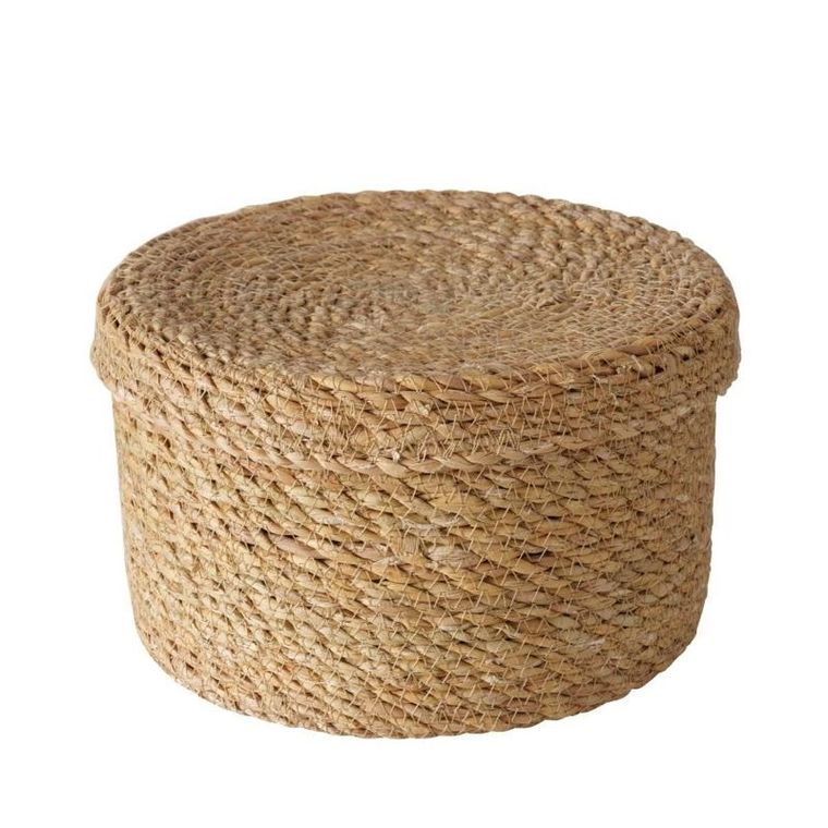 Boltze Home, zestaw koszy z trawy morskiej, Sophy, plecione z pokrywką