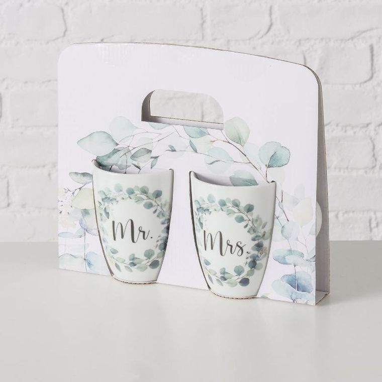 Boltze Home, zestaw kubków dla niej i dla niego Eukana, 330 ml