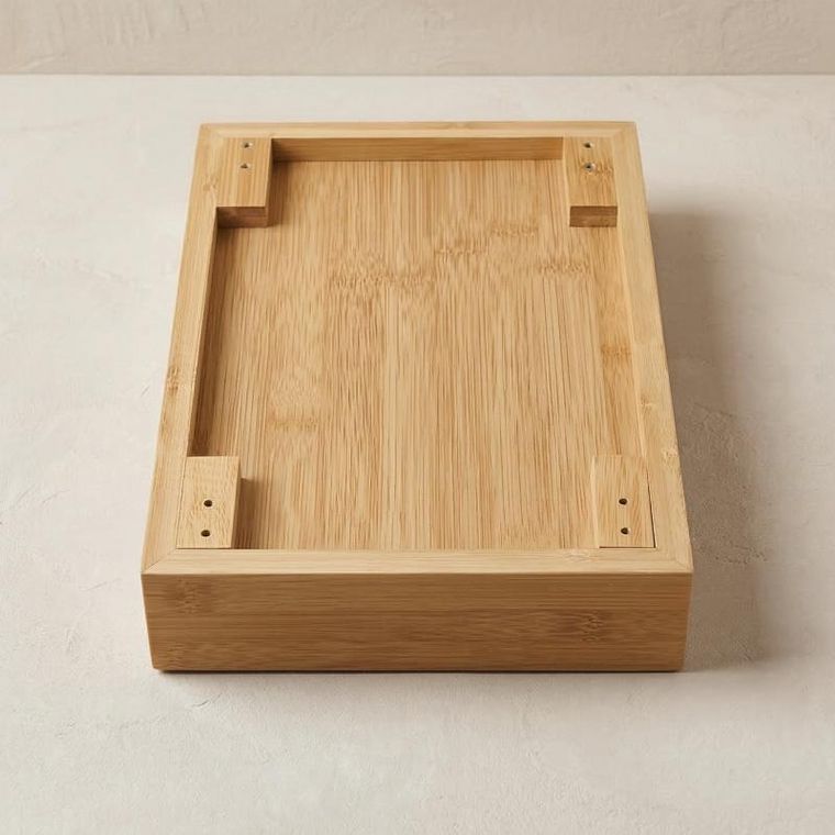 Boximo, Kizu, wisząca szafka na klucze, bambusowa, 19-27-6 cm