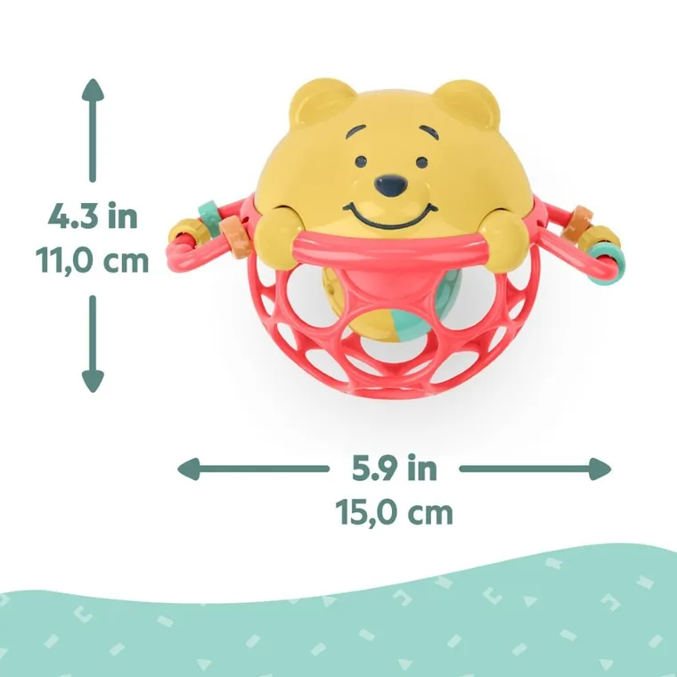 Bright Starts, Kubuś Puchatek, Jingle & Shake, grzechotka sensoryczna, oball