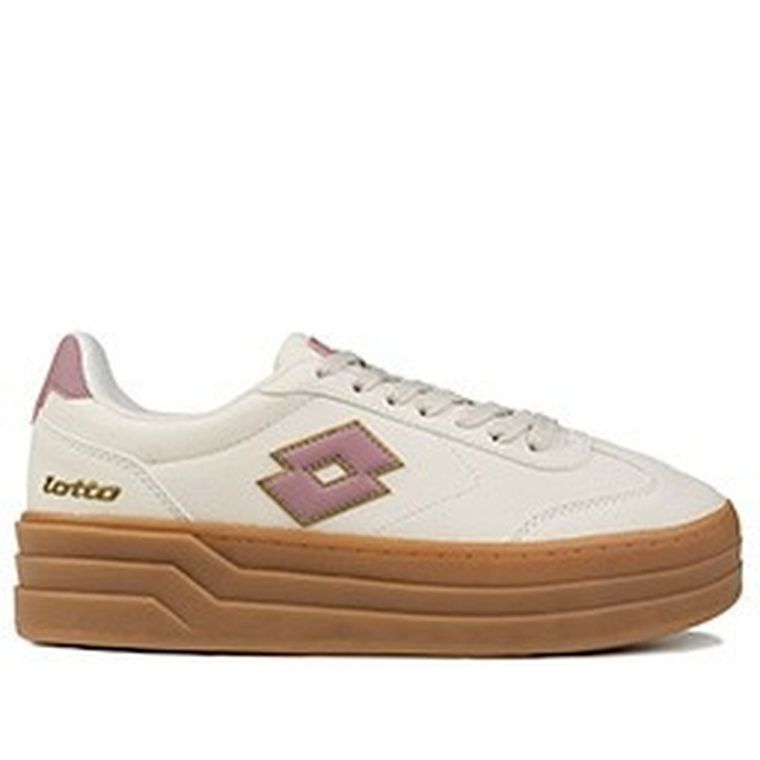 Buty sportowe damskie, beżowe, Lotto Stacky RB