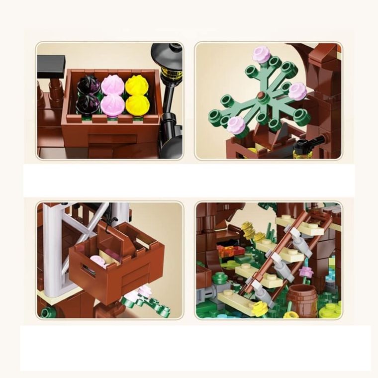 Cada, Cztery Pory Roku, Domek na drzewie, klocki konstrukcyjne, LED, 1155 elementów