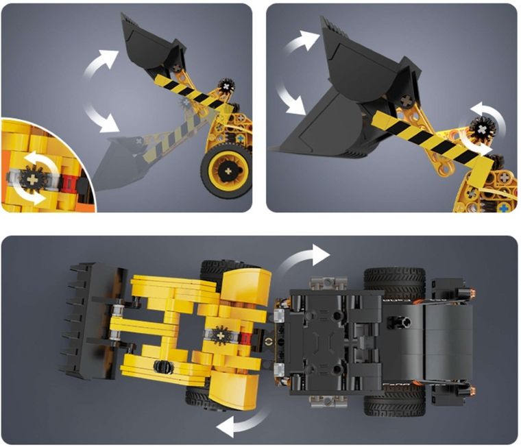 Cada, koparko-ładowarka, klocki konstrukcyjne, 403 elementy