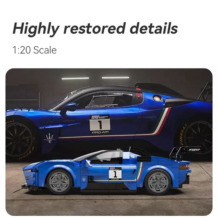 Cada, Maserati GT2, pojazd zdalnie sterowany, klocki konstrukcyjne, 320 elementów