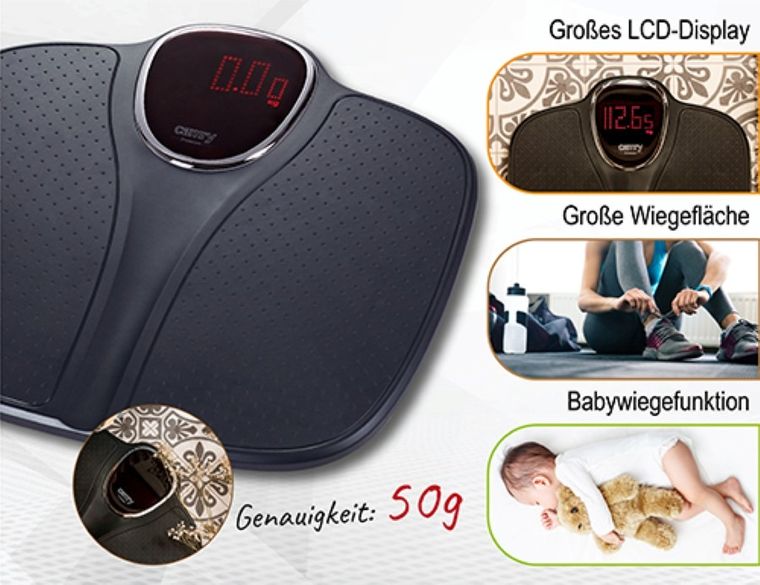 Camry, waga łazienkowa z funkcją ważenia niemowląt