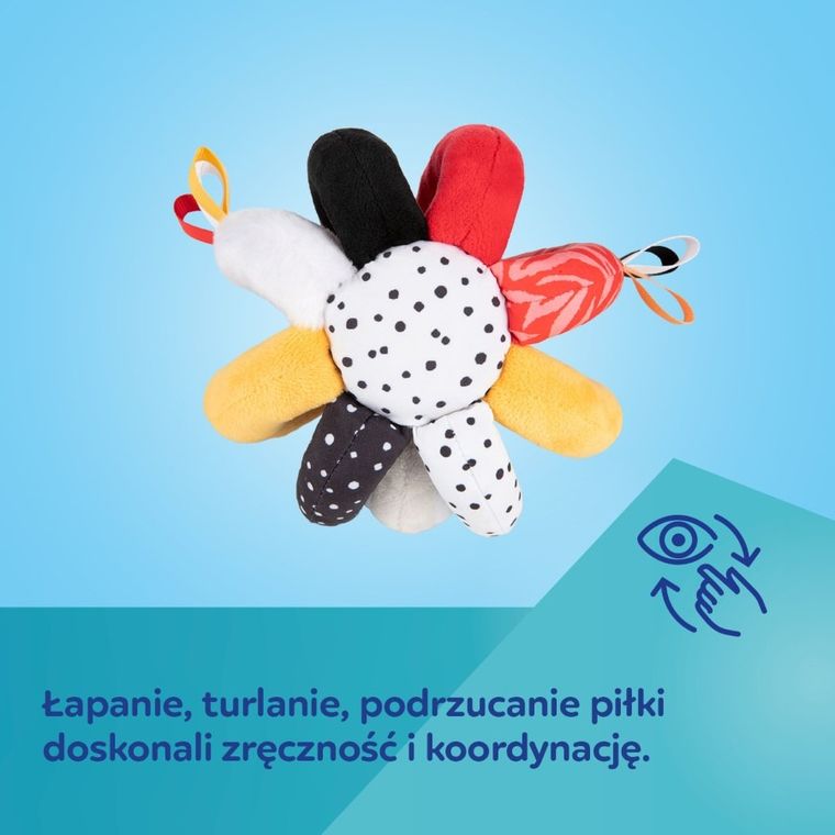 Canpol babies, BabiesBoo, sensoryczna piłka z grzechotką i piszczkiem