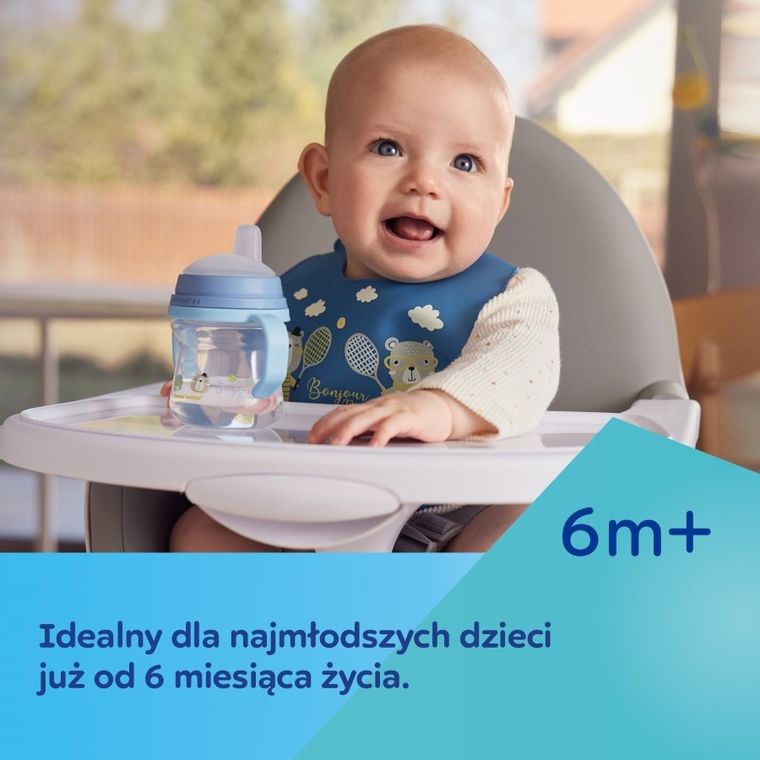 Canpol babies, FirstCup, kubek z silikonowym ustnikiem, różowy, 150ml