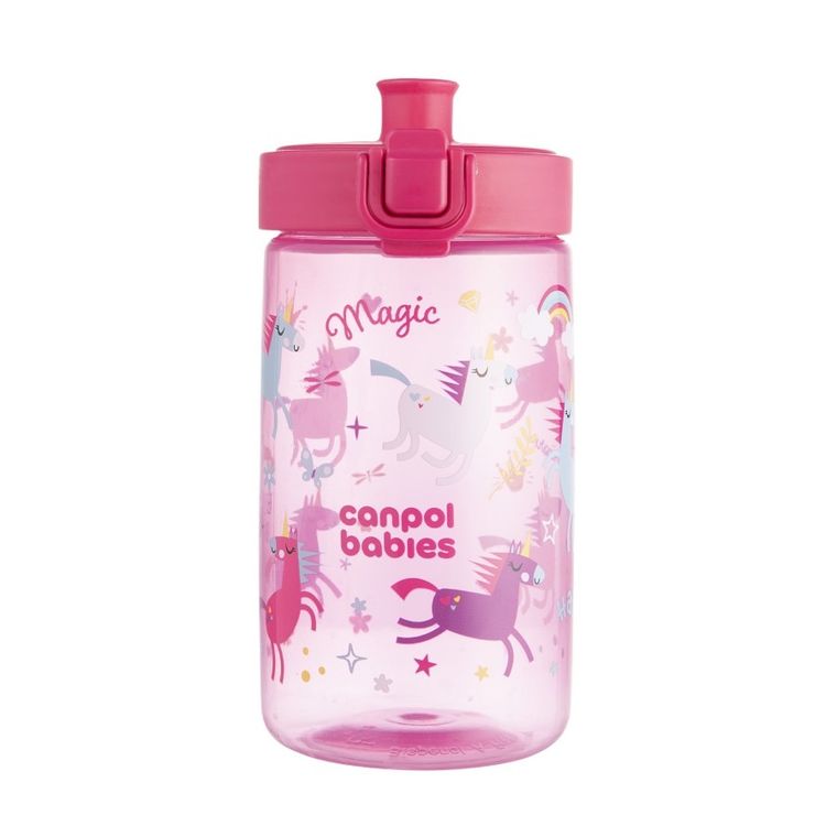 Canpol babies, Junior, bidon na wodę dla dzieci, różowy, 400 ml