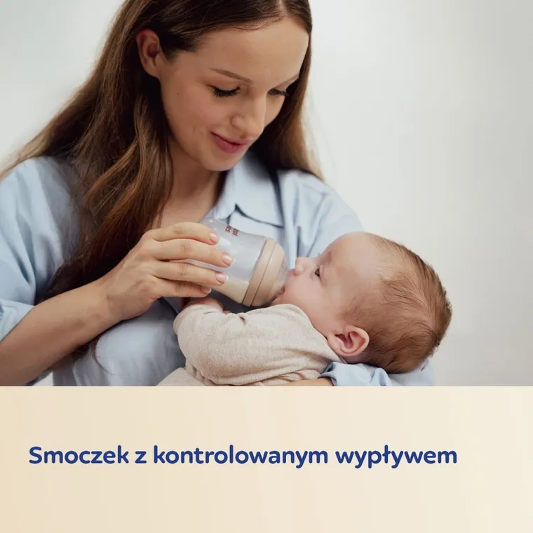 Canpol babies, Natural Shape, butelka ze smoczkiem dwustrefowym, 260 ml