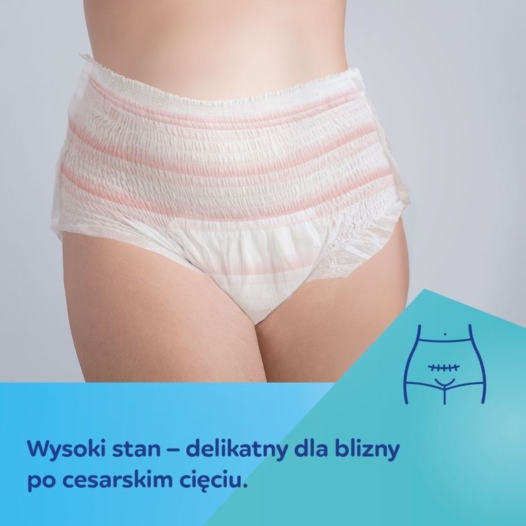 Canpol babies, oddychające majtki poporodowe z podkładem, 2w1, rozmiar S/M, 5 szt.