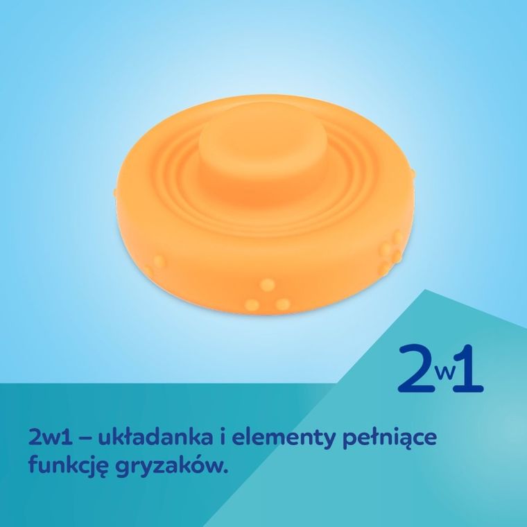 Canpol babies, sensoryczna układanka piramidka, zabawka niemowlęca