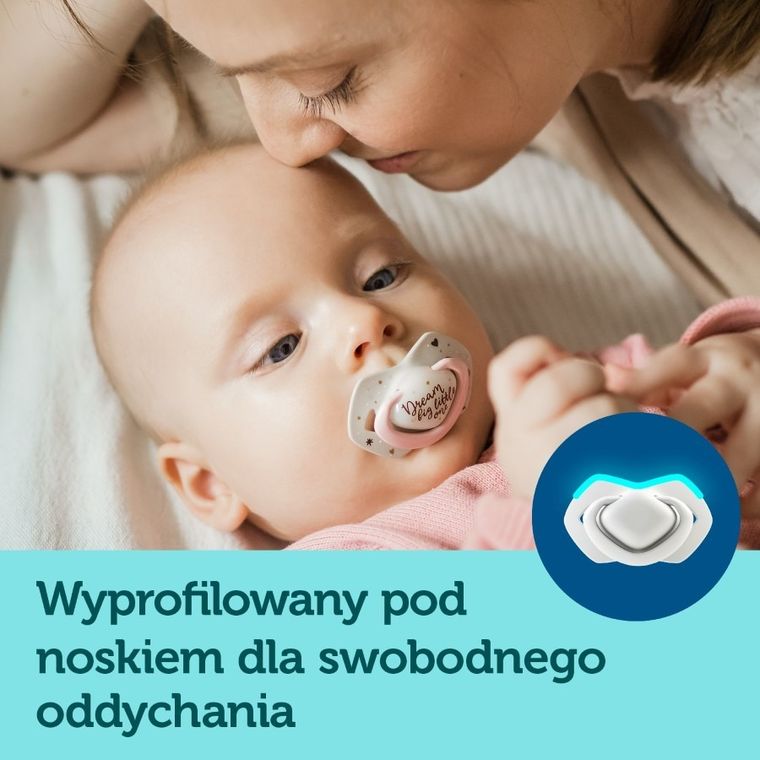 Canpol babies, Sleepy Koala, smoczek uspokajający, silikonowy, symetryczny, 18m+, 2 szt., różowy