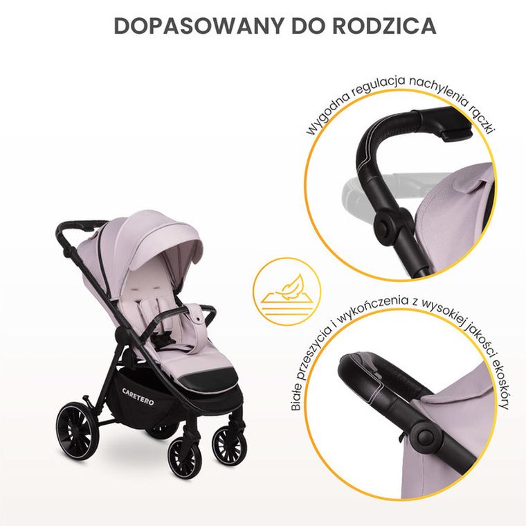 Caretero, Agil, wózek spacerowy, latte