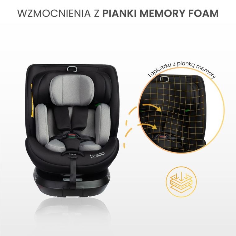 Caretero, Bosco I-Size, fotelik samochodowy, black, 40-150 cm