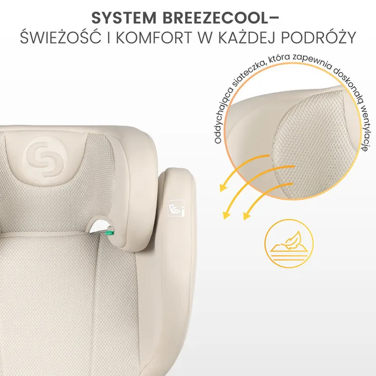 Caretero, Breezy Fix, fotelik samochodowy 2w1, podstawka, fix black, 100-150 cm