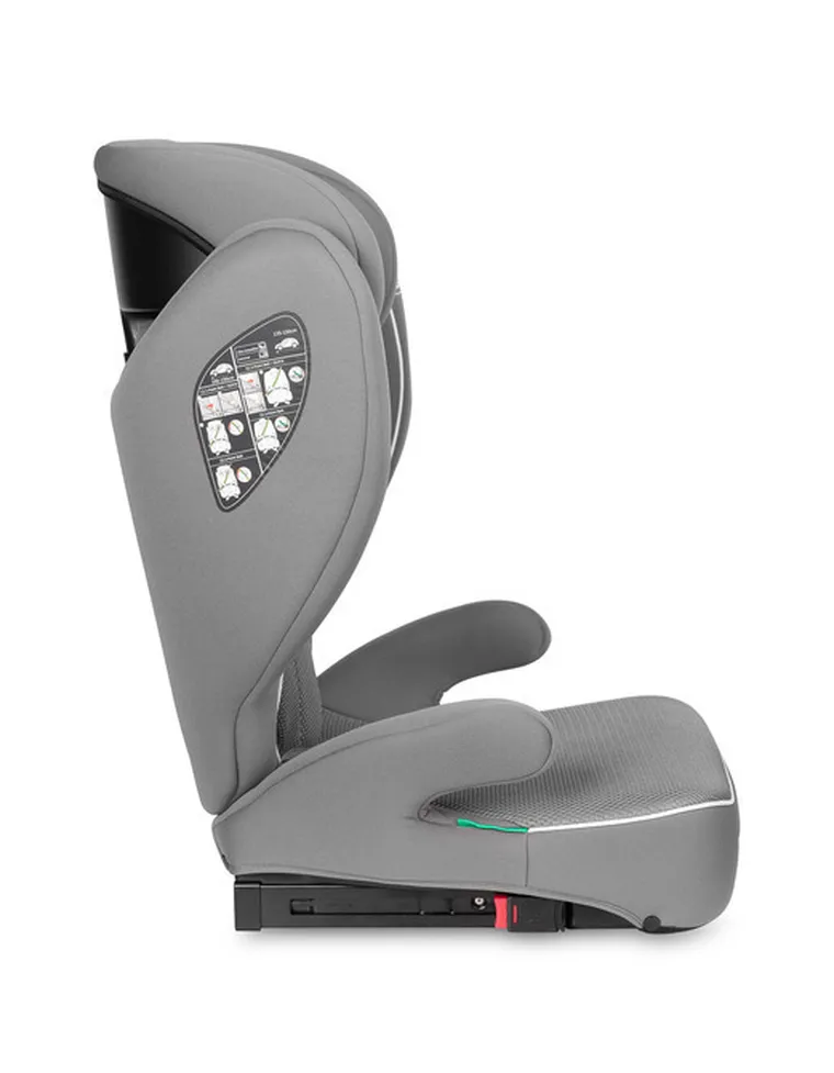 Caretero, Breezy Fix, fotelik samochodowy 2w1, podstawka, grey, 100-150 cm