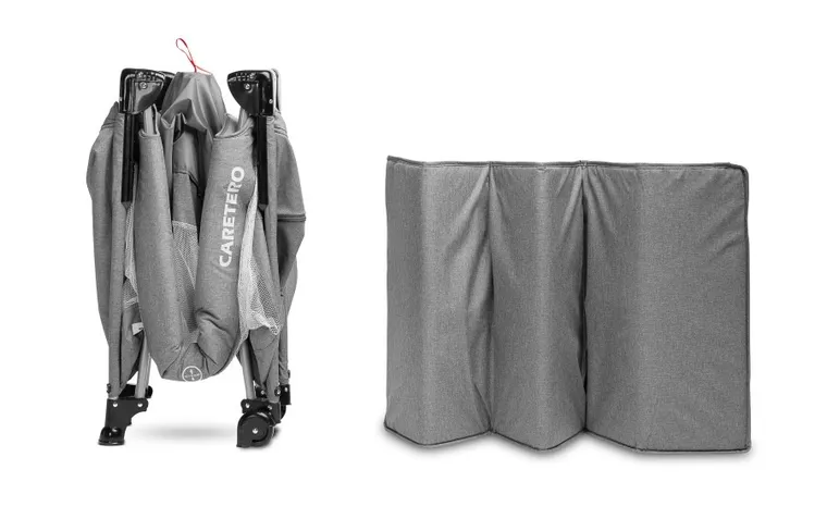 Caretero, Esti, łóżeczko turystyczne z funkcją dostawki, graphite