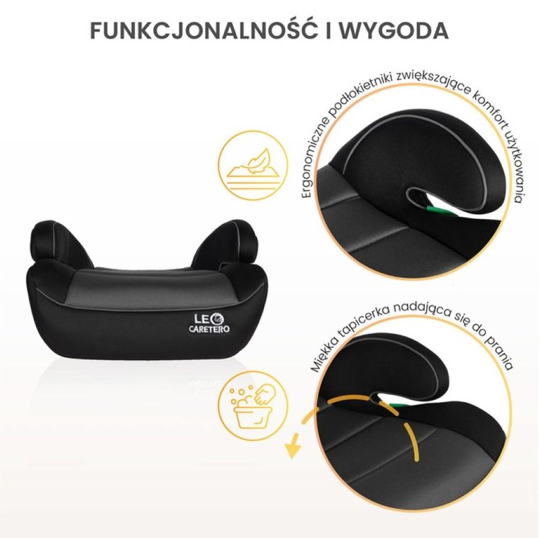 Caretero, Leo I-Size, podstawka samochodowa, Deep Green, 125-150 cm