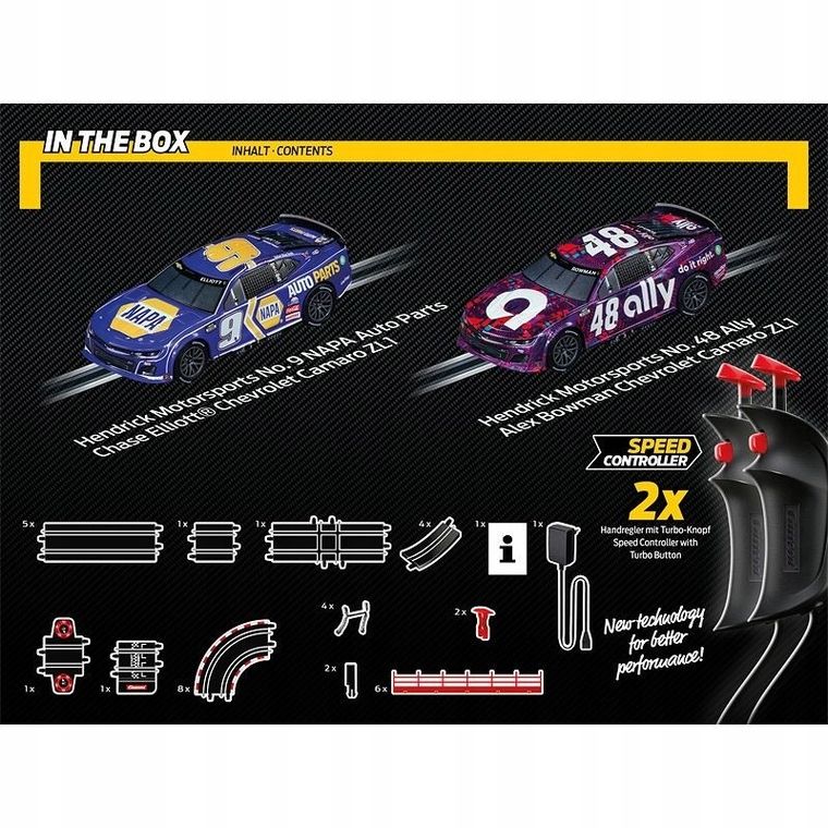 Carrera Go, Nascar, tor wyścigowy z pojazdami, 4,9m