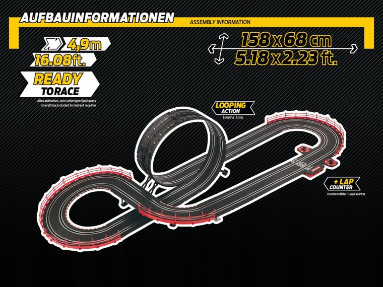 Carrera Go, Street Legends, tor wyścigowy z pojazdami, 4,9m