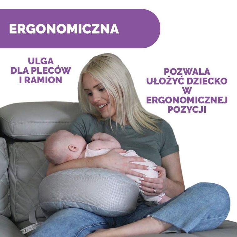 Chicco, Boppy Anywhere, poduszka do karmienia, Grey