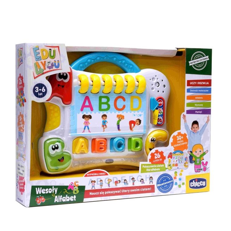 Chicco, Edu4you, wesoły alfabet, powiedz i pokaż, zabawka edukacyjna