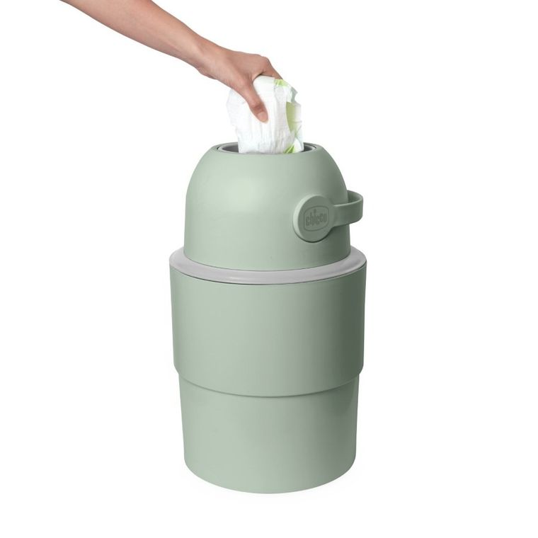 Chicco, kosz na pieluchy, teleskopowy, oliwkowy + worki