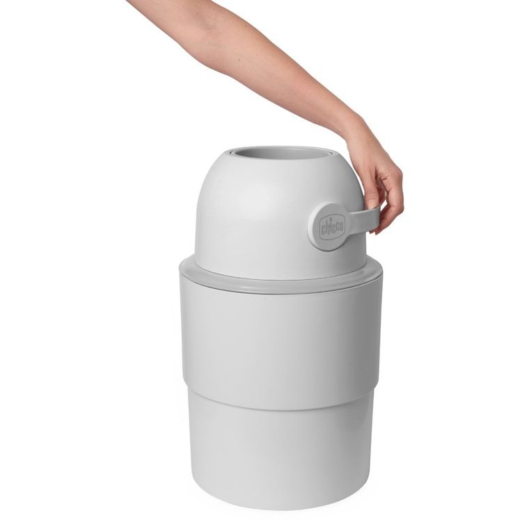 Chicco, kosz na pieluchy, teleskopowy, szary + worki