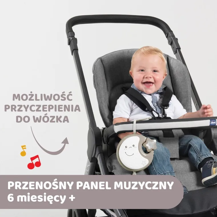 Chicco, Next2Dreams, karuzela 3w1, beżowa