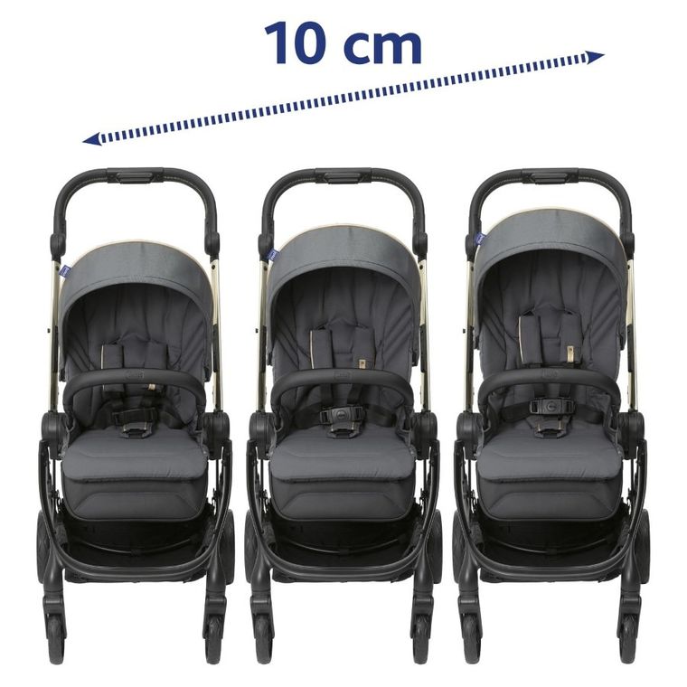 Chicco, One4Ever, wózek spacerowy z dwoma siedziskami, Pirate Black