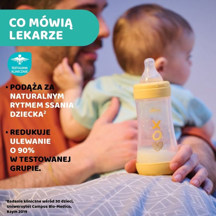 Chicco, Perfect5, butelka antykolkowa, pink, 2m+, 240 ml