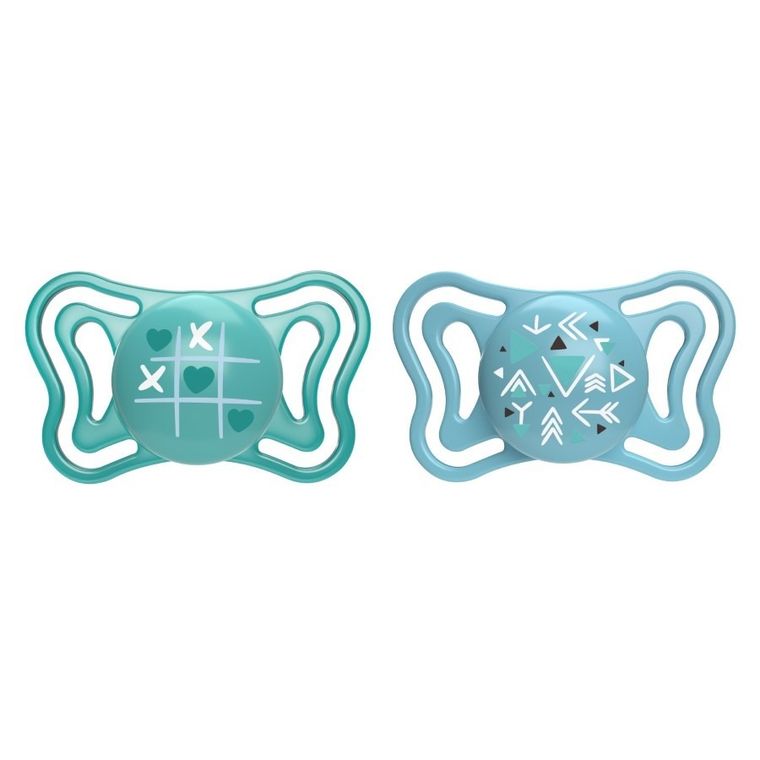 Chicco, Physioforma Light, smoczek uspokajający, silikonowy, niebieski, 16-36 m, 2 szt.