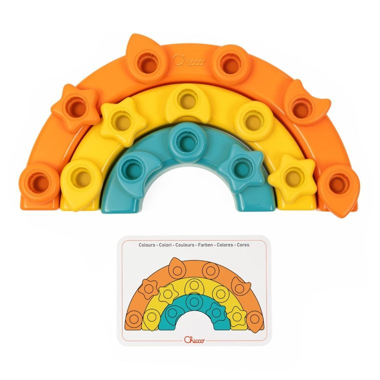 Chicco, Smart2Play, Kolorowe Pinezki, układanka, tęcza