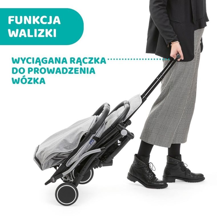 Chicco, Trolley Me, wózek spacerowy, Light Grey