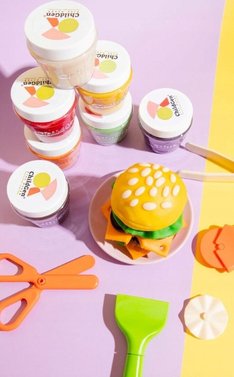 Childgen, naturalna ciastolina w słoiczkach, 6 kolorów