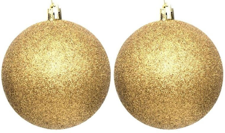 Christmas Decoration, bombka dekoracyjna, plastikowa, bezpieczna, złoty, 60 mm, 12 szt.
