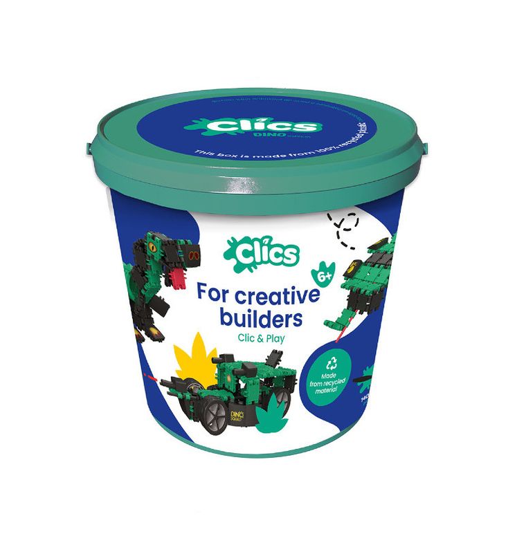 Clics, Świat dinozaurów, klocki konstrukcyjne, 140 elementów