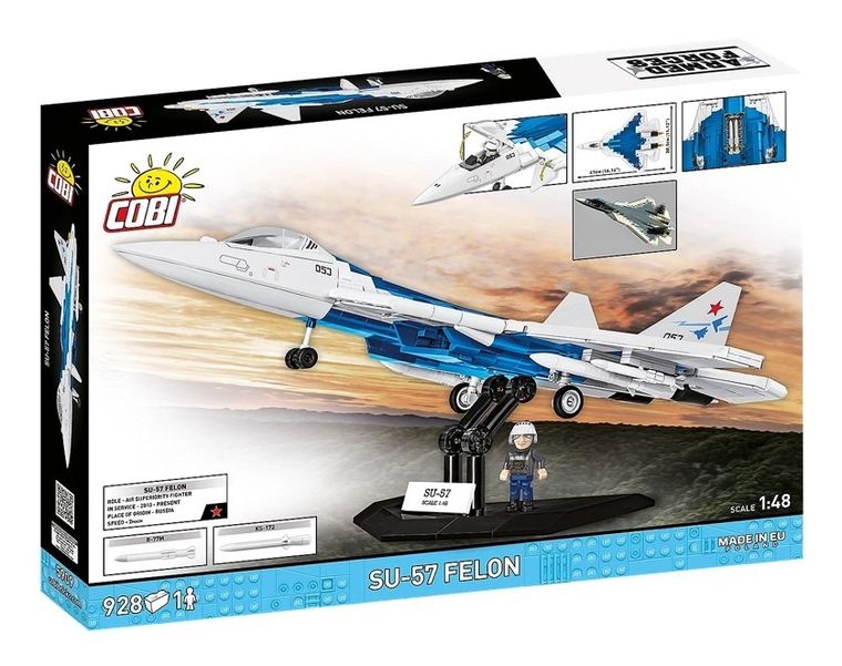 Cobi, Armed Forces, Myśliwiec SU-57 Felon, klocki, 1:48, 928 elementów