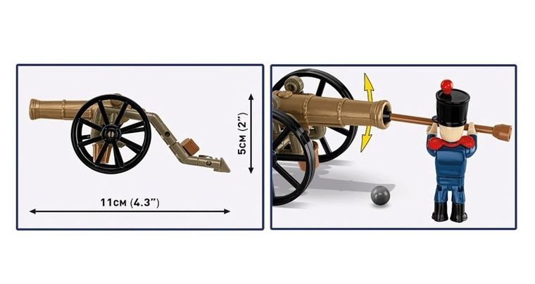 Cobi, Historical Collection, Napoleonic Wars, French Artilleryman & Cannon, klocki, 97 elementów